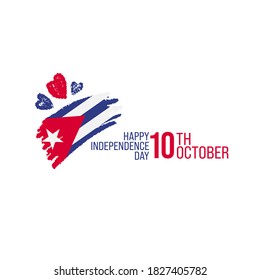 Happy independence day of Cuba banner design. vector illustration for greeting cards, posters, invitations, brochures
