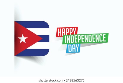 Happy Independence Day of Cuba Vector illustration, national day poster, greeting template design, EPS Source File