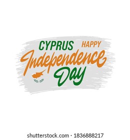 Happy independence day of Cyprus banner design. vector illustration for greeting cards, posters, invitations, brochures