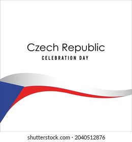 Happy independence day of Czech Republic. template, background. Vector illustration