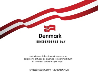 Feliz día de la independencia de Dinamarca. , fondo. Ilustración del vector
