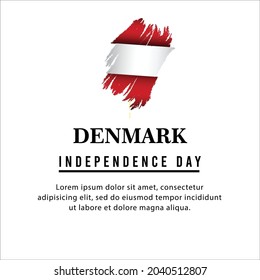 Happy independence day of Denmark. template, background. Vector illustration