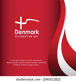 Happy independence day of Denmark. template, background. Vector illustration