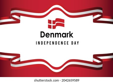 Happy independence day of Denmark. template, background. Vector illustration