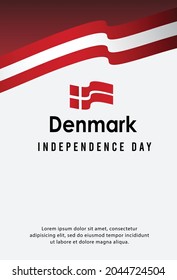 Fröhlicher Unabhängigkeitstag in Dänemark. Vorlage, Hintergrund. Vektorgrafik