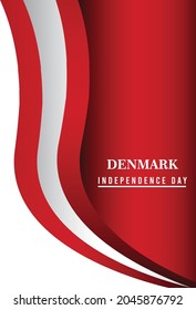 Happy independence day of Denmark. template, background. Vector illustration