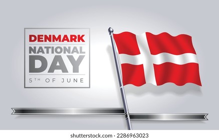 Happy independence day Denmark Vector Template Design