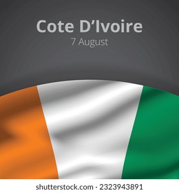 Happy Independence Day of Côte D'ivoire, illustration background design, country theme