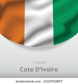 Happy Independence Day of Côte D'ivoire, illustration background design, country theme