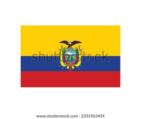 Happy Independence day Ecuador, Ecuador Independence day, Ecuador, Ecuador flag, 10th August, 10 August, National Day, Independence Day, Flat Flag vector illustration eps design creative idea icon