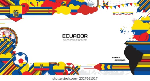 Happy Independence Day of Ecuador, illustration background design, country theme