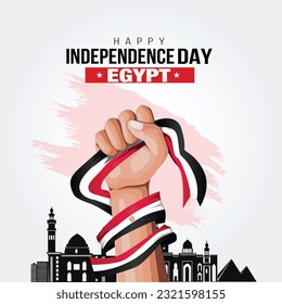 Happy independence Day Egypt Vector Template Design Illustration design