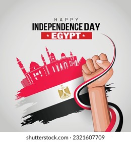 Happy independence Day Egypt Vector Template Design Illustration design