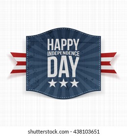 Happy Independence Day festive Label