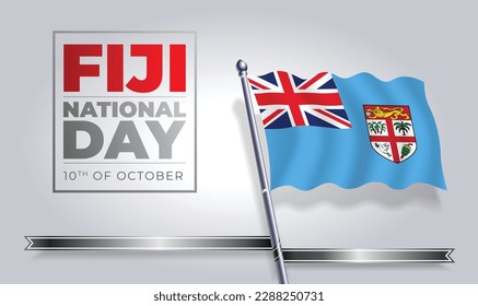 Happy independence day Fiji Vector Template Design