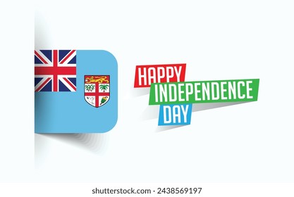 Happy Independence Day of Fiji Vector illustration, national day poster, greeting template design, EPS Source File