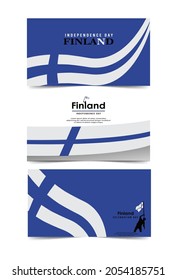 Happy independence day of Finland. template, background. Vector illustration