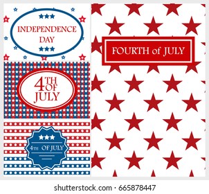 Happy Independence Day flag cadr of USA with text background america holiday vector illustration. USA Independence Day banner in vintage freedom patriotic 4th july style.