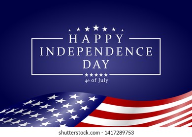 Happy Independence Day - Fourth of July background. Fourth of July design. USA Independence Day banner. Vector illustration.