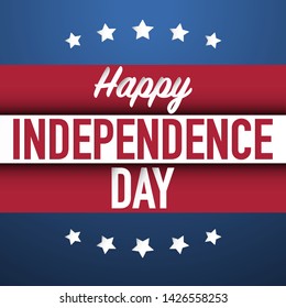 happy independence day fourth of july vector illustration