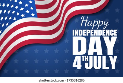 Happy Independence Day. Fourth of July. National holiday. Vector illustration