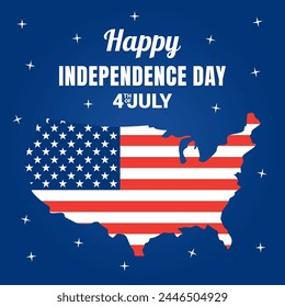 Happy Independence Day, Fourth of July background, USA Independence Day banner Vector illustration.