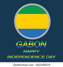 Happy Independence Day Gabon, country
