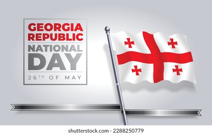 Happy independence day Georgia Republic Vector Template Design svg