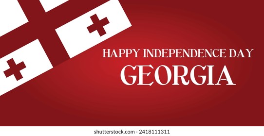 Happy Independence Day Georgia Day Text illustration Design svg