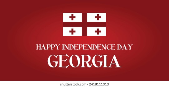 Happy Independence Day Georgia Day Text illustration Design svg