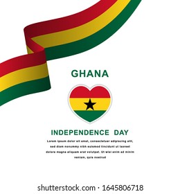 Happy Independence Day Ghana Vector Illustrator Template Design