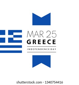 Happy Independence Day Greece Concept Vector Illustration Suitable For Greeting Card, Wallpaper, Background, Banner, Poster And Landing Page Website