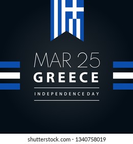 Happy Independence Day Greece Concept Vector Illustration Suitable For Greeting Card, Wallpaper, Background, Banner, Poster And Landing Page Website