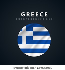 Happy Independence Day Greece Concept Vector Illustration Suitable For Greeting Card, Wallpaper, Background, Banner, Poster And Landing Page Website
