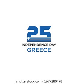 Happy independence day greece vector