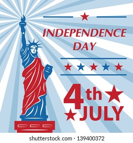 Happy Independence Day. Greeting card.