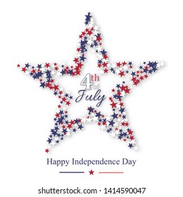 Happy Independence Day greeting card. Vector illustration