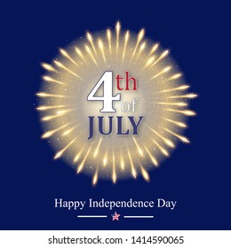 Happy Independence Day greeting card. Vector illustration