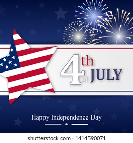 Happy Independence Day greeting card. Vector illustration