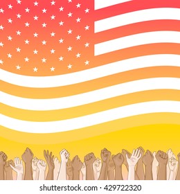 Happy Independence Day greeting card. 4th of July vector design element. Independence Day background