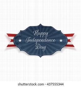 Happy Independence Day Greeting Paper Banner