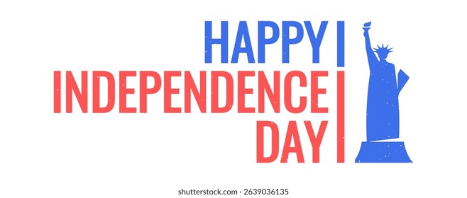 Happy independence day grunge badge