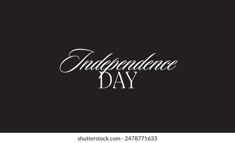 Happy Independence Day hand drawn lettering. Hand drawn lettering background. Ink illustration.