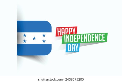 Happy Independence Day of Honduras Vector illustration, national day poster, greeting template design, EPS Source File