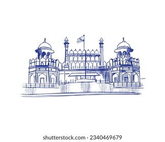 Happy Independence day, India, 15th August, 15 August, National Day, Independence Day, Taj Mahal, Vector Illustration  Typographic Design Typography Eps Template White Background Design Flag Building