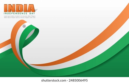 Happy independence day India, 15th August, Template for Poster, Banner, Advertising, or Greeting card