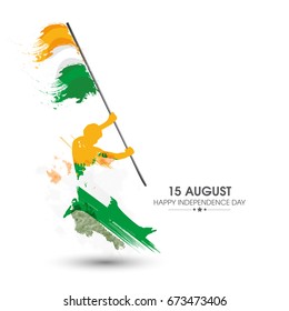 Happy Independence Day of India. 15th of August vector design .
