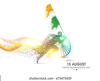 Happy Independence Day of India. 15th of August vector design .