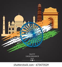 Happy Independence Day of India. 15th of August vector design .