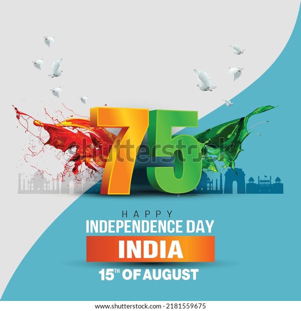 happy independence day India. 3d\
letter with Indian flag. vector illustration\
design